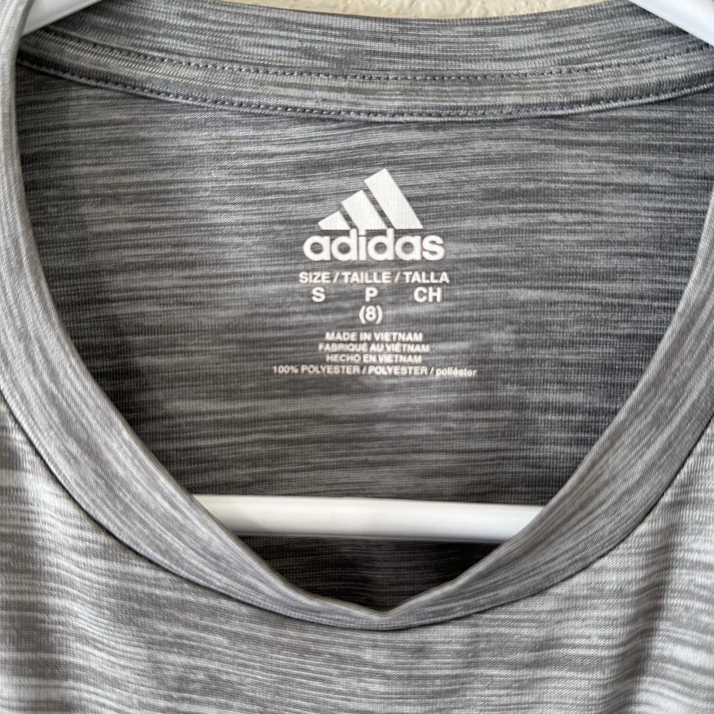 Adidas Gray Climatite Performance Activewear Shirt Youth Size Small (8) - Picture 10 of 10
